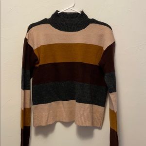 Express striped turtle neck sweater